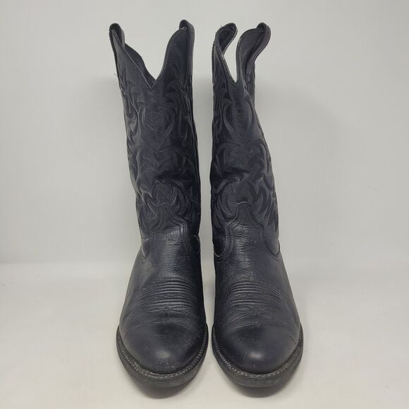 Ariat Boots Mens 9.5D Black Deertan Leather Heritage R Toe Western 10002218 - Picture 3 of 10